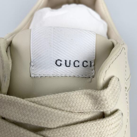 NIB Gucci Man Rhyton Star Print Sneakers - Ivory GG Print Size 8